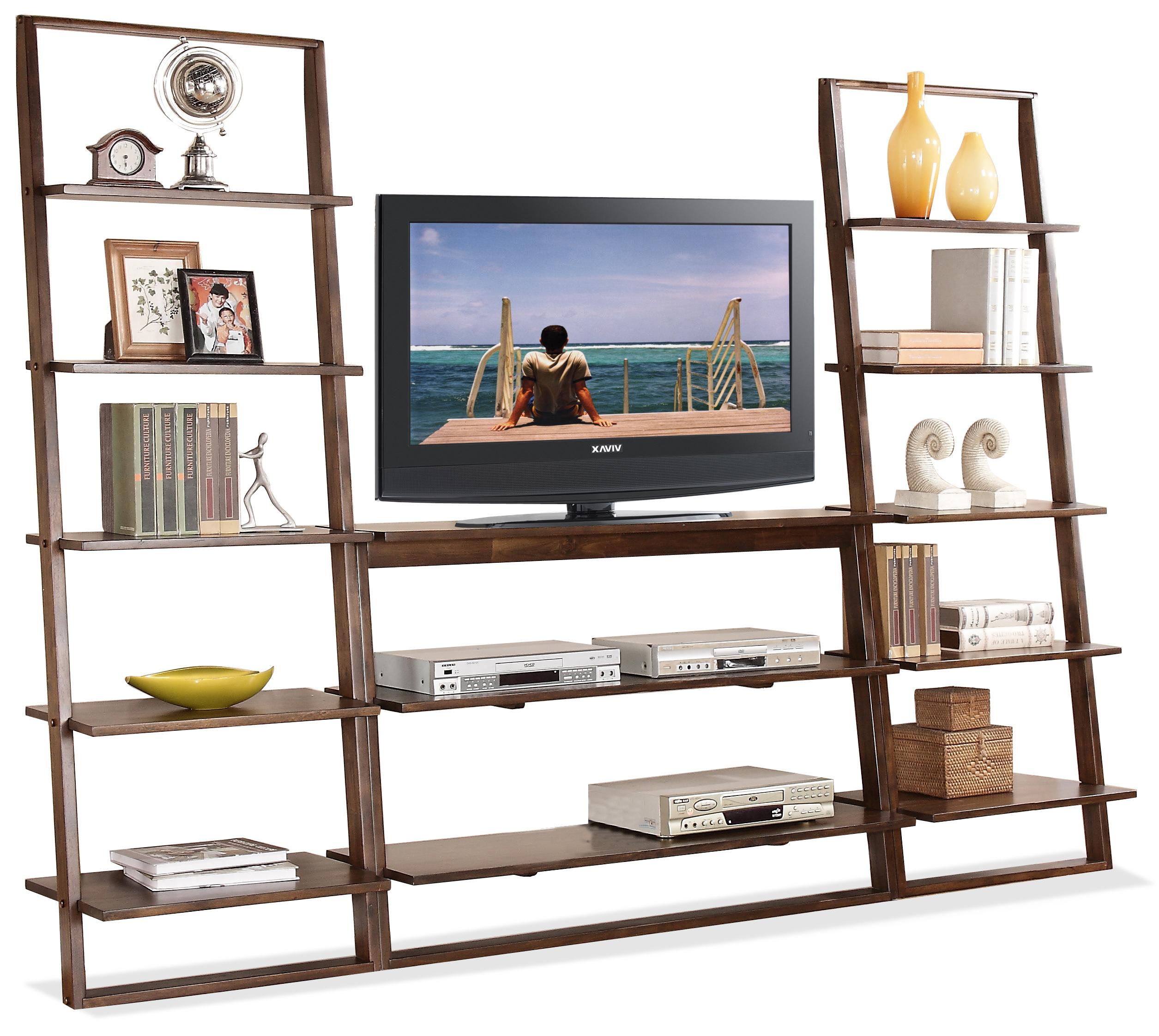 Riverside Furniture Lean Living Leaning Bookcase with 5 Shelves